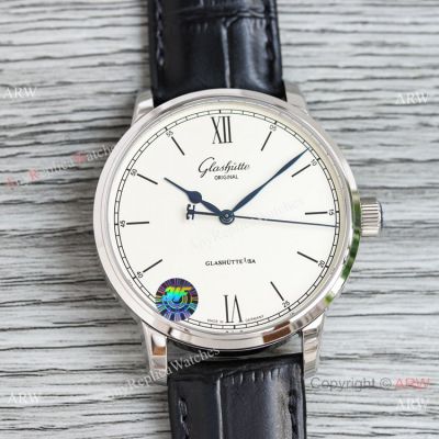 3WF Factory Swiss Glashutte Original Senator White Dial Steel watch 40mm